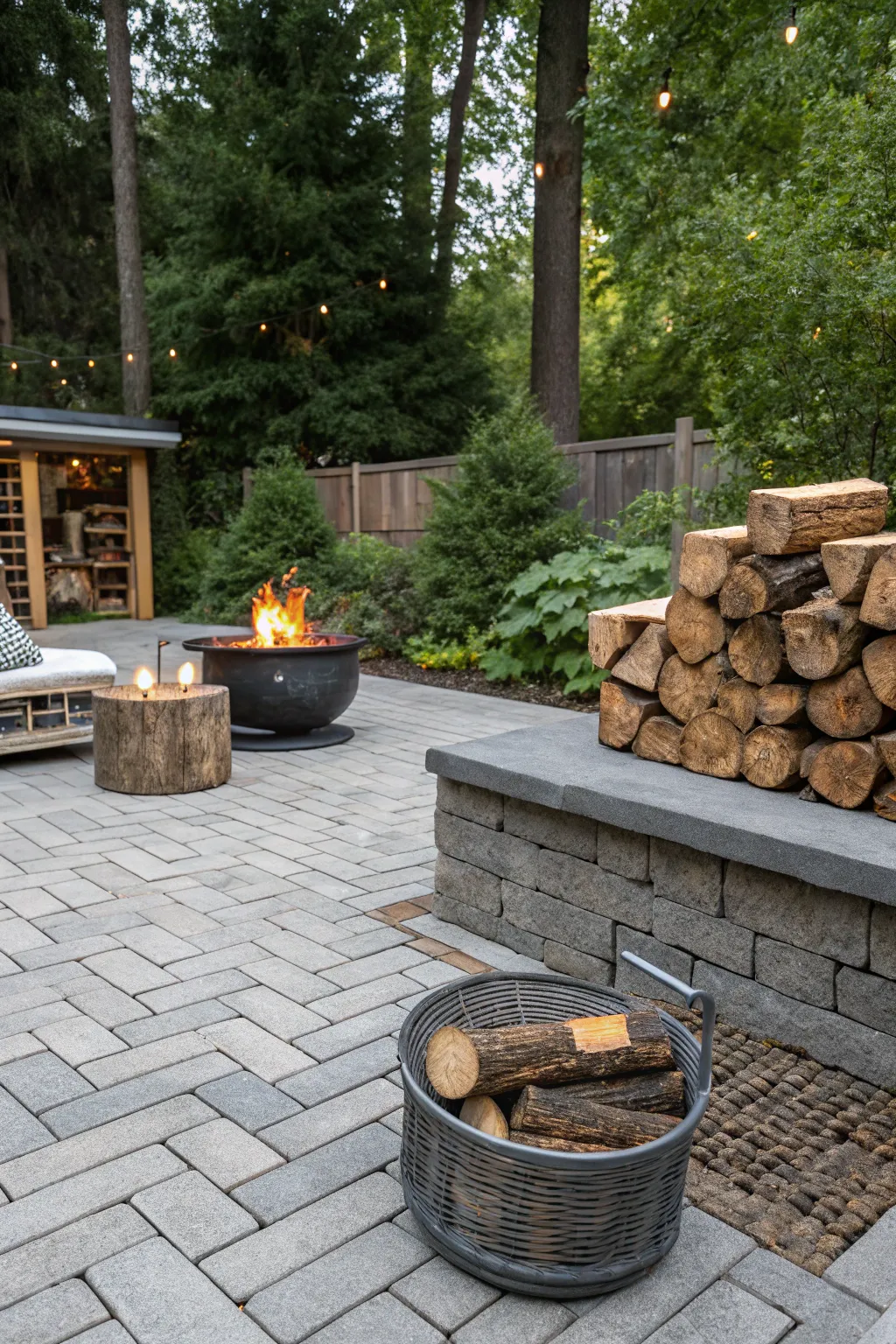 Backyard pavers